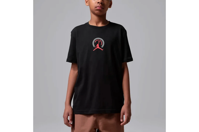 Jordan Broken Records Παιδικό Κοντομάνικο T-Shirt Μαύρο, Λευκό, Κόκκινο