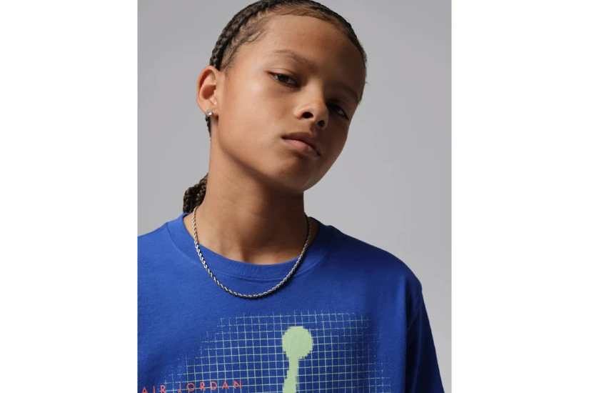 Jordan Jumpman Grid Blur Παιδικό Κοντομάνικο T-Shirt Ρουά, Φυτρί
