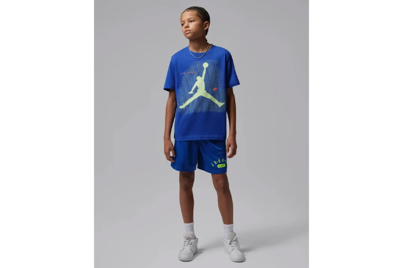 Jordan Jumpman Grid Blur Παιδικό Κοντομάνικο T-Shirt Ρουά, Φυτρί