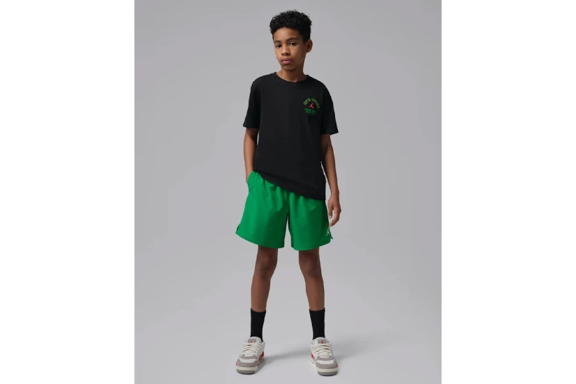 Jordan MJ'S Pizza Παιδικό Κοντομάνικο T-Shirt Μαύρο, Πράσινο, Ροζ Φλούο