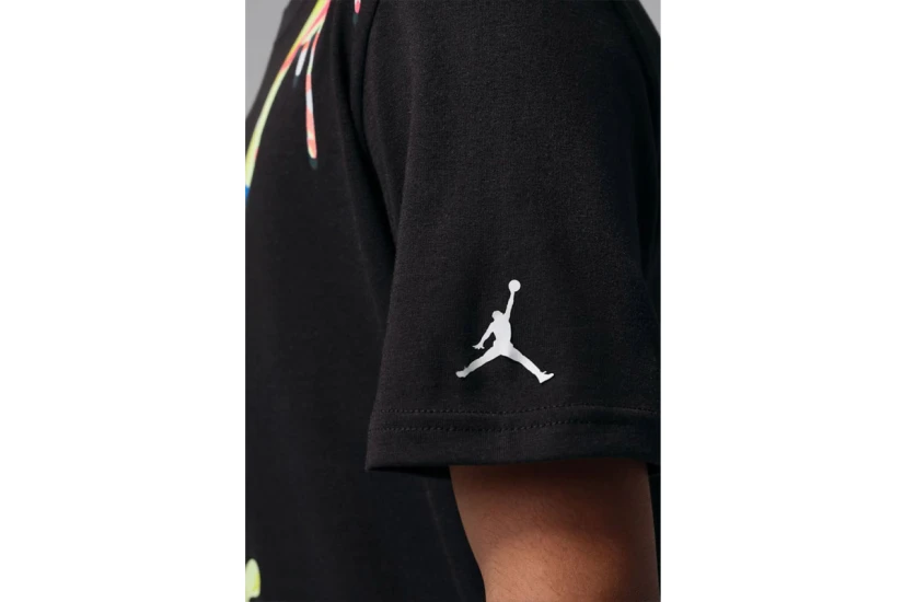 Jordan Super Splash Paint Spill Jumpman Παιδικό Κοντομάνικο T-Shirt Μαύρο