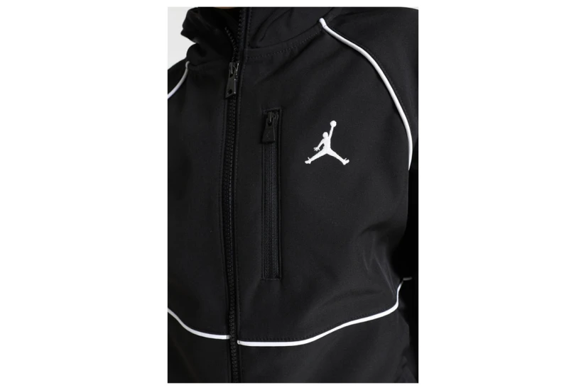 Jordan Παιδικό Μπουφάν Softshell με Κουκούλα Μαύρο