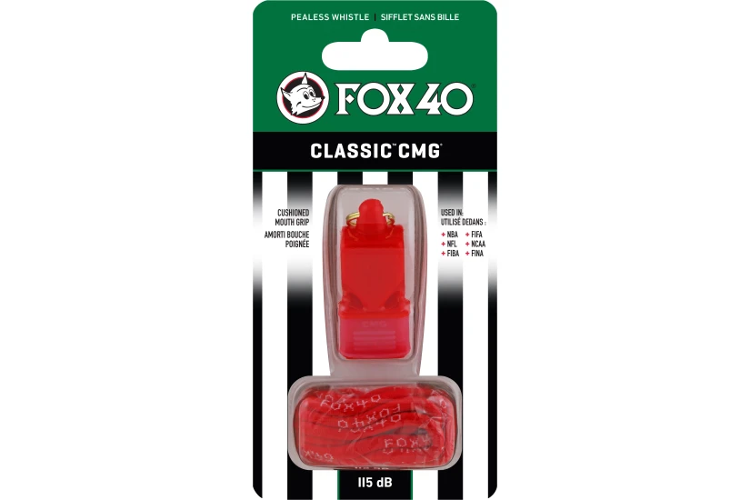 Amila Σφυρίχτρα Fox40 Classic Cmg Official Κόκκινη Με Κορδόνι (96030108)