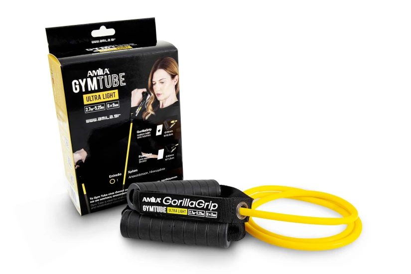 Amila Gymtube Gorilla Grip Λάστιχo Αντίστασης Ultra Light Κίτρινο