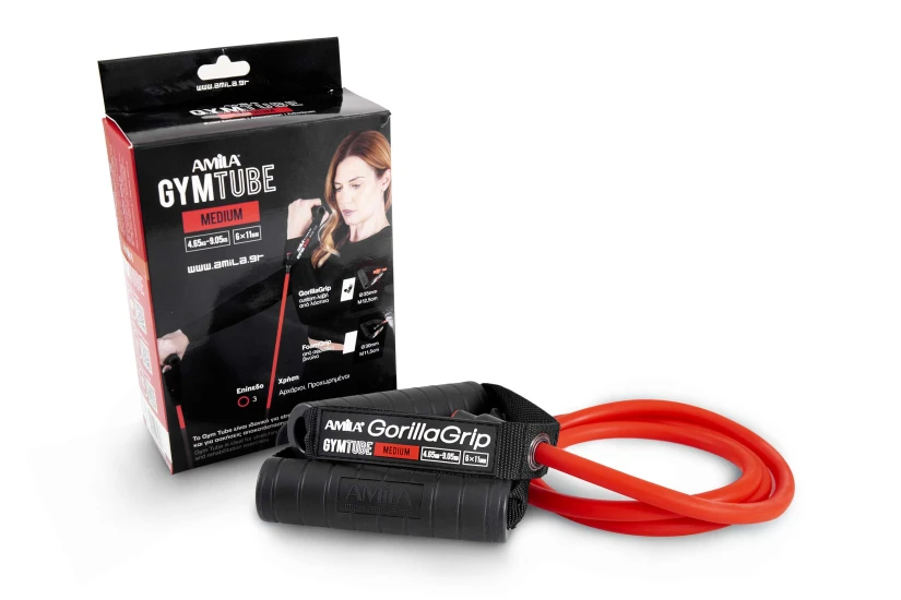 Amila Gymtube Gorilla Grip Λάστιχo Αντίστασης Medium Κόκκινο