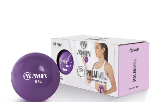 Amila Μπάλα Ενδυνάμωσης Palm Ball 0,5 Kg - Μωβ (96711)