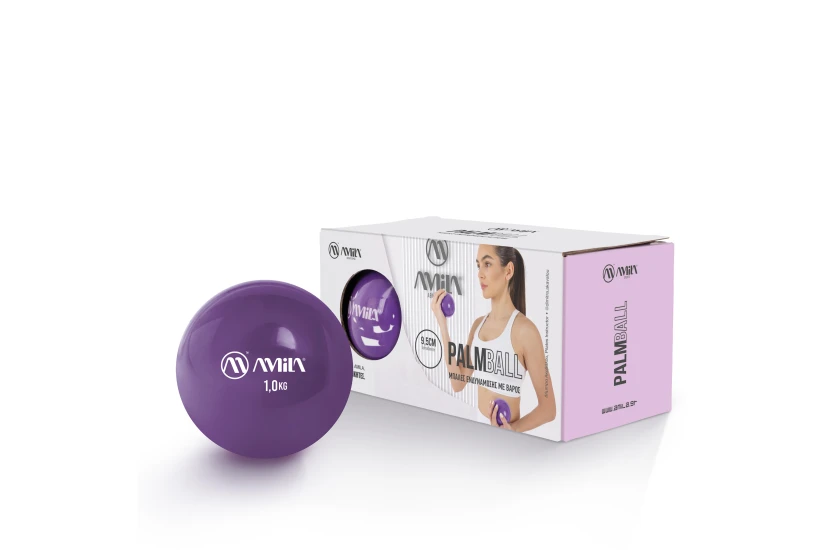 Amila Μπάλα Ενδυνάμωσης Palm Ball 1,0 Kg - Μωβ (96712)