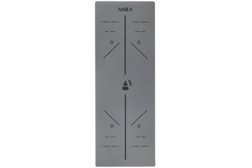 Amila Στρώμα Yoga Pilates Trinity Pu 183X65X0,4 Cm - Graphite Grey (96760)
