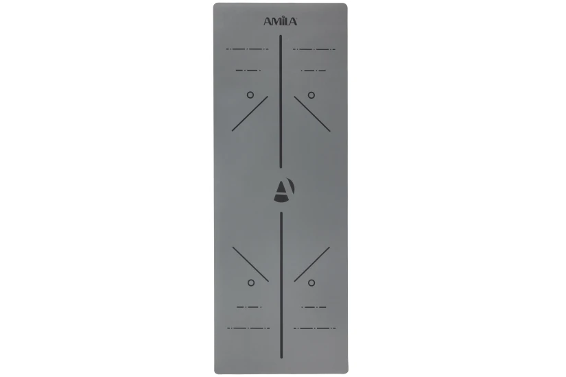 Amila Στρώμα Yoga Pilates Trinity Pu 183X65X0,4 Cm - Graphite Grey (96760)