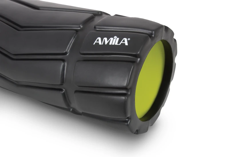 Amila Foam Roller Arrow 14X33Cm Μαύρο, Λάιμ