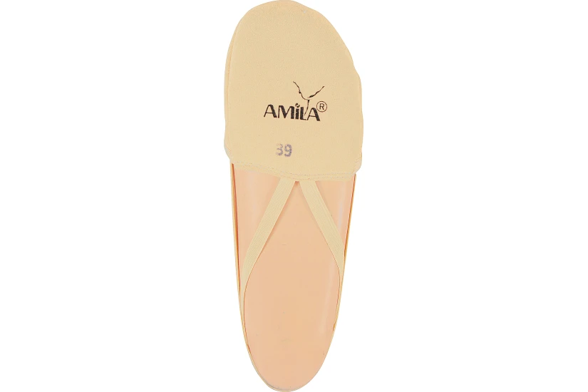Amila Παπούτσια Ρυθμικής Γυμναστικής Μύτης Microfiber Tan, Νο37 (98874)