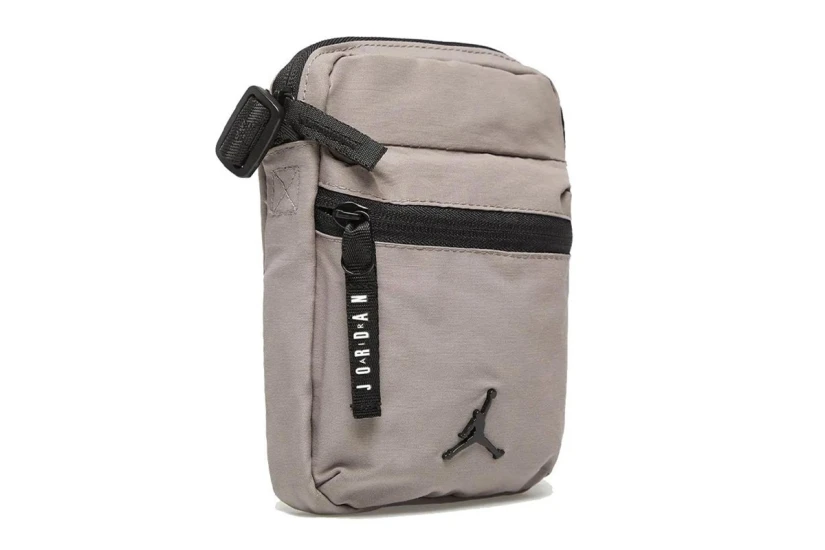 Jordan Airborne Unisex Τσαντάκι Χιαστί - Ώμου Γκρι, Μαύρο
