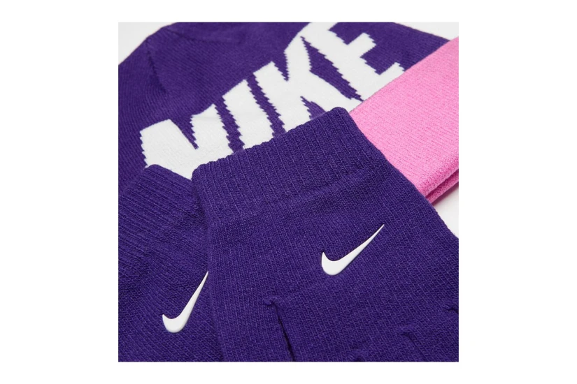 Nike Wordmark Colorblock Παιδικό Χειμερινό Σετ Σκουφάκι - Γάντια