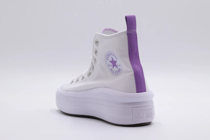 Converse Chuck Taylor All Star Move Platform Sneakers Λευκά, Μωβ