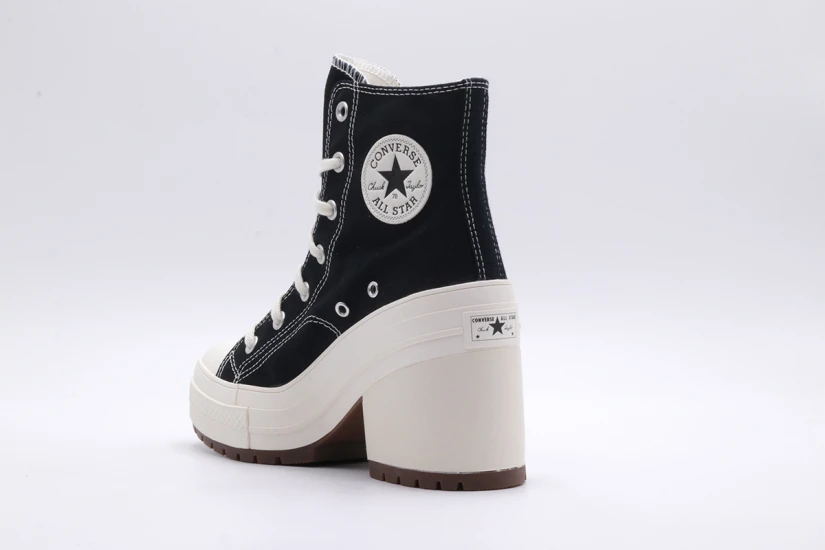 Converse Chuck 70 De Luxe Heel Γυναικεία Sneakers Μαύρα, Λευκά