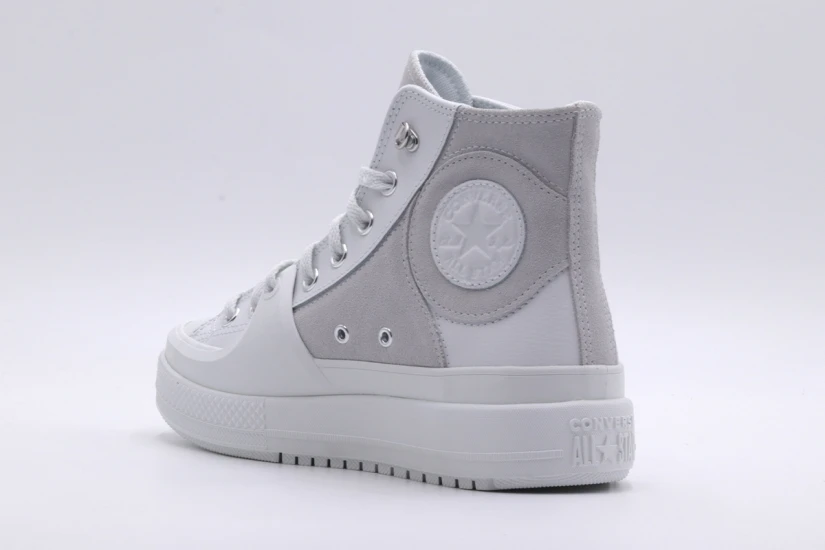 Converse Chuck Taylor Construct Hi Unisex Παπούτσια Λευκά, Γκρι