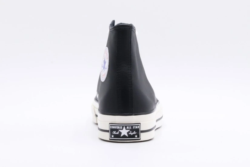 Converse Chuck 70 Leather Ανδρικά Δερμάτινα Sneakers Μαύρα, Εκρού