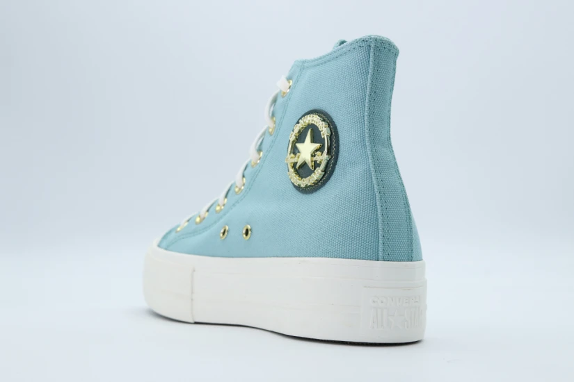 Converse Chuck Taylor All Star Lift Gold Sneakers με Πλατφόρμα