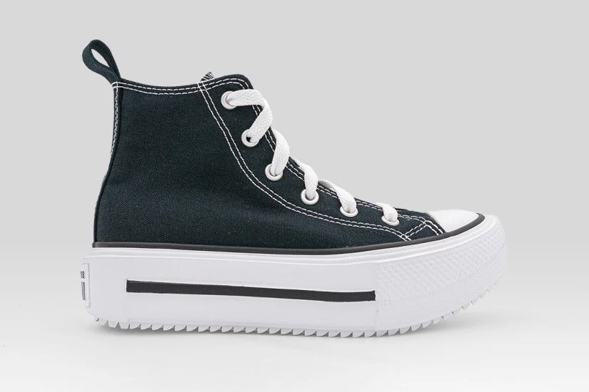 Converse Chuck Taylor All Star Lift Double Stack Platform Παιδικά Sneakers Μαύρα, Λευκά