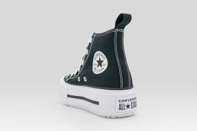 Converse Chuck Taylor All Star Lift Double Stack Platform Παιδικά Sneakers Μαύρα, Λευκά