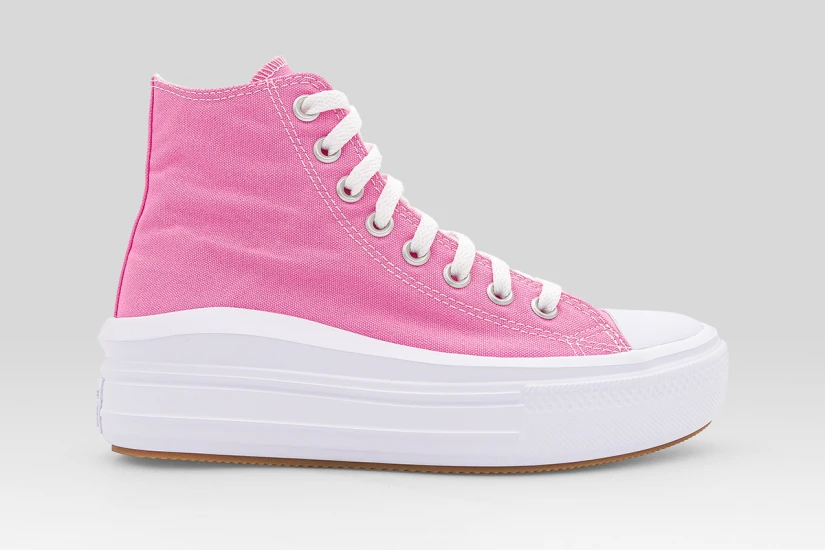 Converse Chuck Taylor All Star Move Platform Sneakers Φούξια, Λευκά