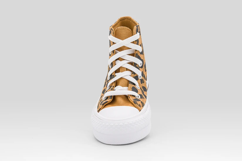 Converse Chuck Taylor All Star Lift Eva Leopards Platform Παιδικά Sneakers Κάμελ, Μαύρα, Λευκά