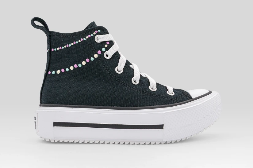 Converse Chuck Taylor All Star Lift Platform Παιδικά Sneakers Μαύρα, Λευκά
