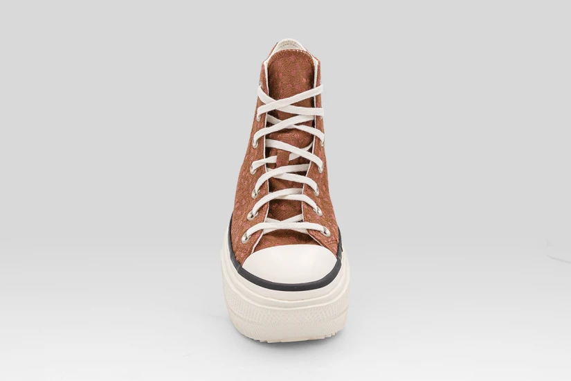 Converse Chuck Taylor All Star Lift Double Stack Platform Deer Sneakers Καφέ, Εκρού