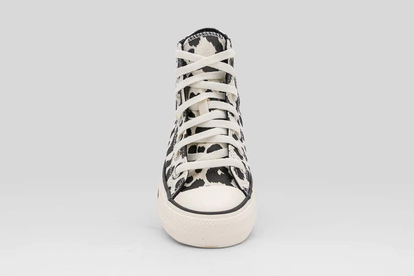 Converse Chuck Taylor All Star High Cow Print Sneakers Εκρού, Μαύρα