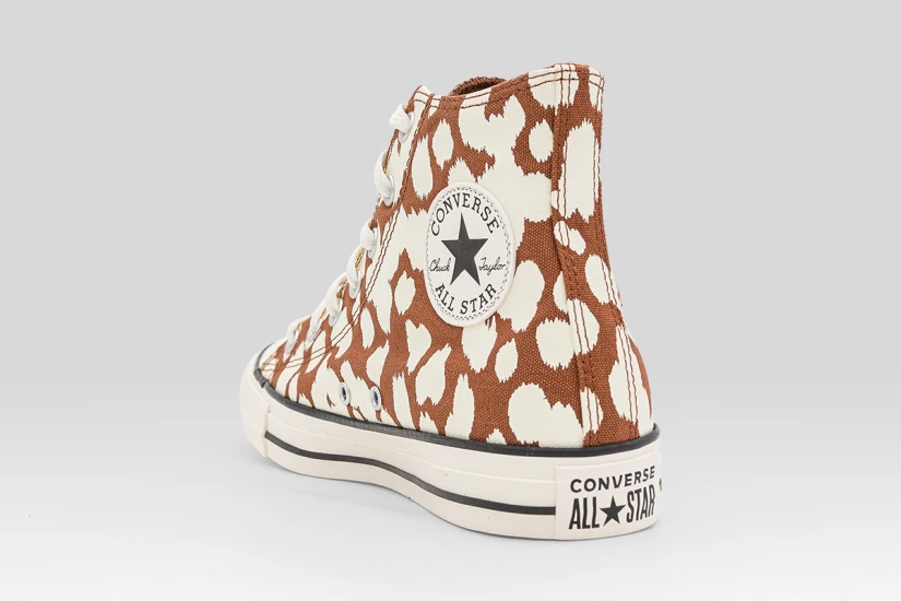 Converse Chuck Taylor All Star High Animal Print Sneakers Καφέ, Εκρού