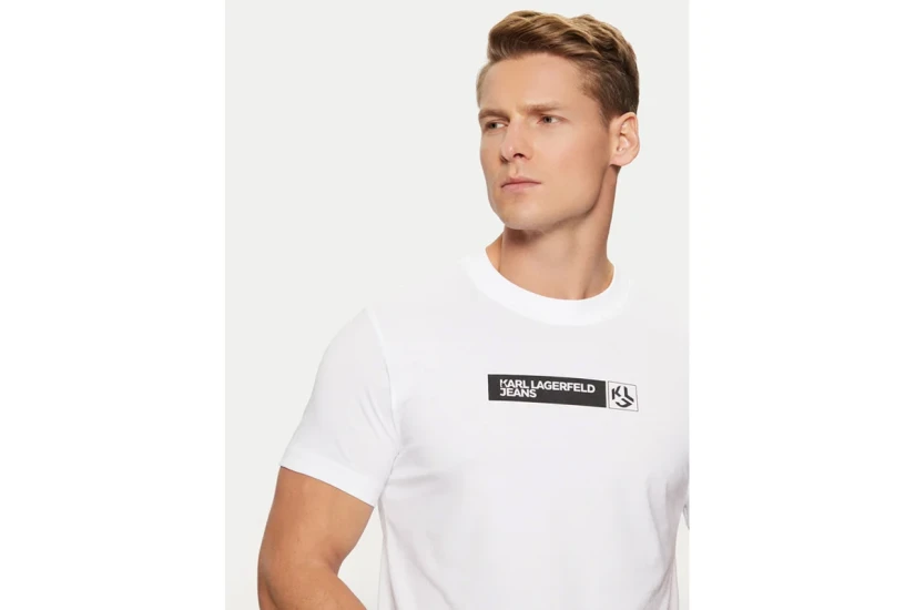 Karl Lagerfeld Ανδρικό Κοντομάνικο T-Shirt Λευκό