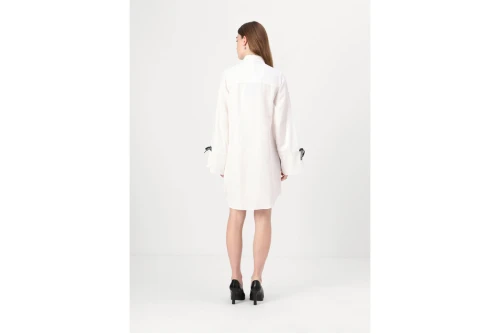 Karl Lagerfeld Tied Sleeve Φόρεμα Mini Γυναικείο (A1W13003 100)