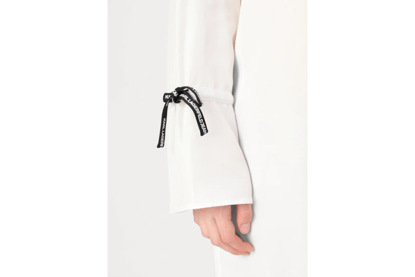 Karl Lagerfeld Tied Sleeve Γυναικείο Μακρυμάνικο Φόρεμα Mini
