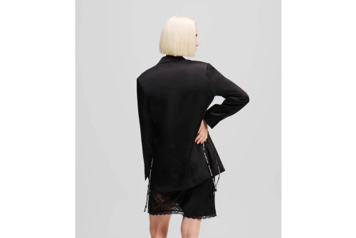 Karl Lagerfeld Satin Tied Σακάκι Γυναικείο (A1W14022 999)