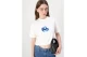 Karl Lagerfeld Glitched Γυναικείο Boxy Κοντομάνικο T-Shirt Λευκό