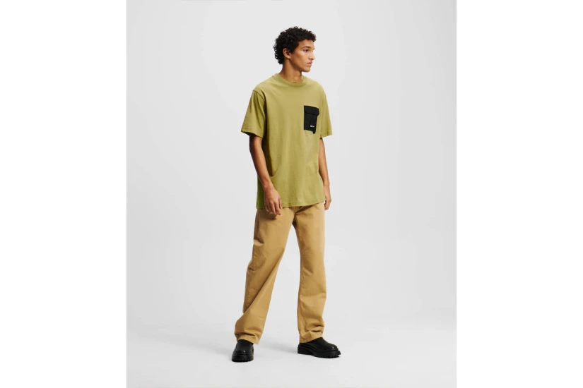 Karl Lagerfeld Relaxed Pocket Ανδρικό Κοντομάνικο T-Shirt Χακί