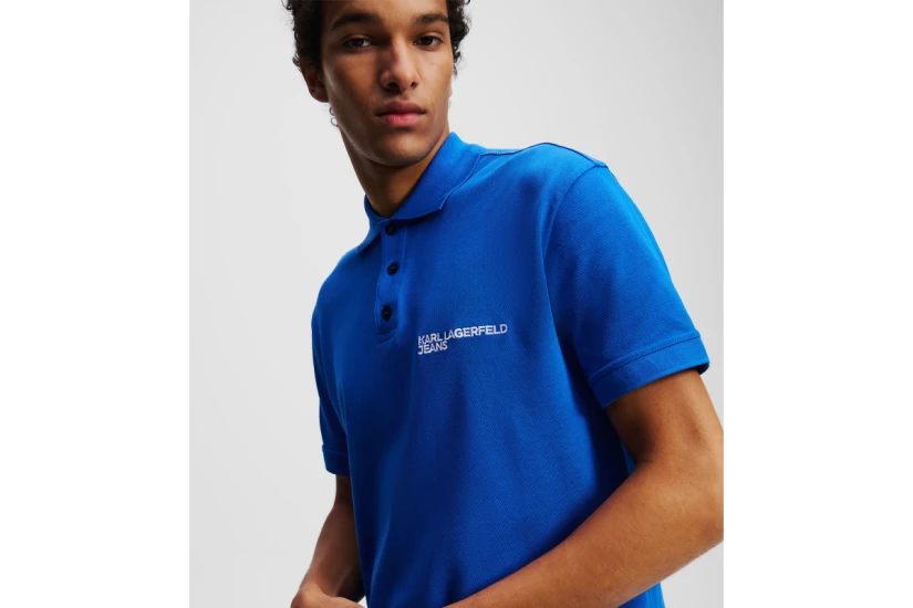 Karl Lagerfeld Regular Pique Ανδρική Κοντομάνικη Polo Μπλούζα