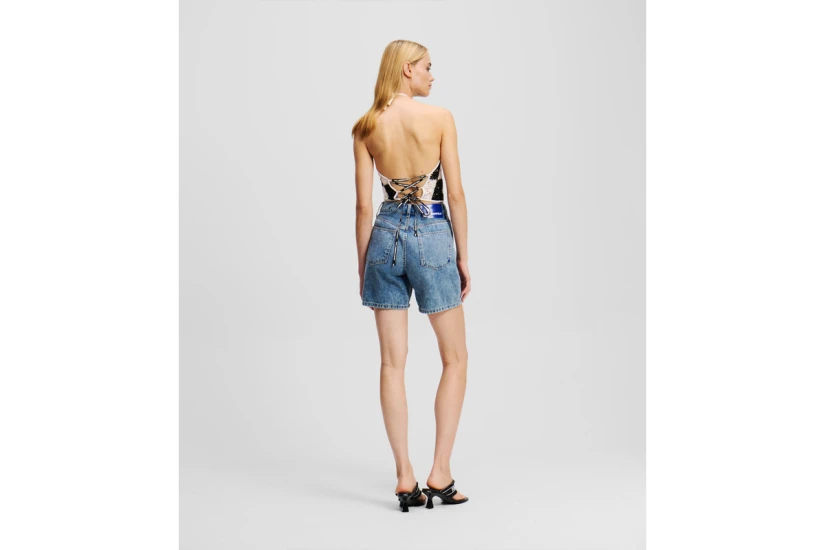 Karl Lagerfeld High Rise Γυναικείο Denim Σορτς