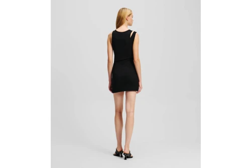 Karl Lagerfeld Ribbed Tank Dress Φόρεμα Mini Γυναικείο (A2W13032 999)