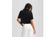 Karl Lagerfeld Cropped Monogram Γυναικείο Κοντομάνικο T-Shirt Μαύρο