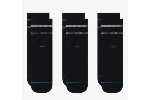 Stance Vital Quarter Κάλτσες Ψηλές 3 Ζευγάρια (A356A25VIT-BLK)