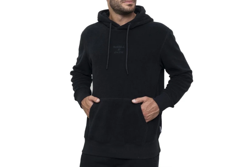 Russell Fleece Ανδρικό Φούτερ Με Κουκούλα Μαύρο