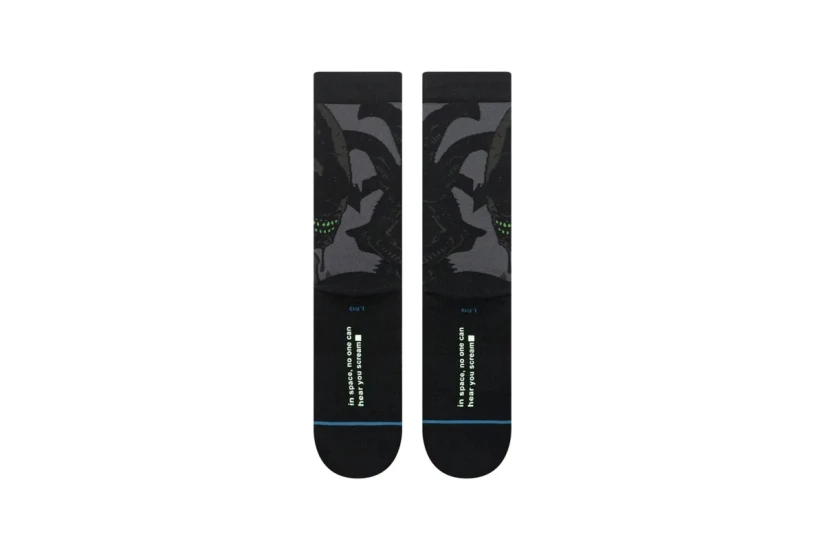 Stance Alien Crew Κάλτσες μέχρι τη Γάμπα Μαύρες, Γκρι Σκούρο 1 Ζευγάρι