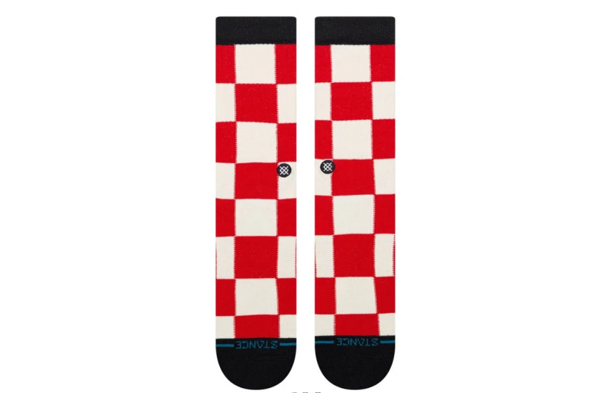 Stance Chaturanga Crew Κάλτσες μέχρι τη Γάμπα Κόκκινες, Εκρού, Μαύρες 1 Ζευγάρι