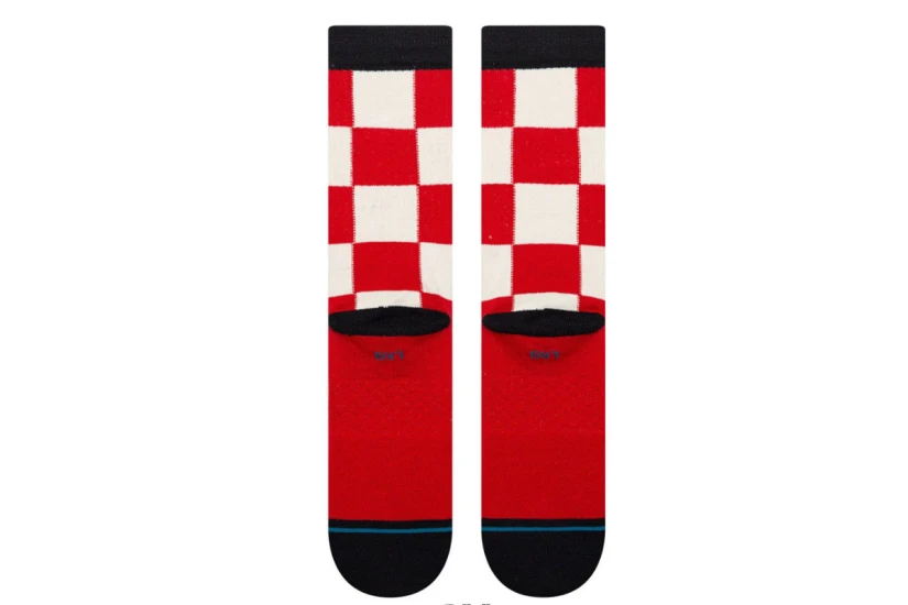 Stance Chaturanga Crew Κάλτσες μέχρι τη Γάμπα Κόκκινες, Εκρού, Μαύρες 1 Ζευγάρι