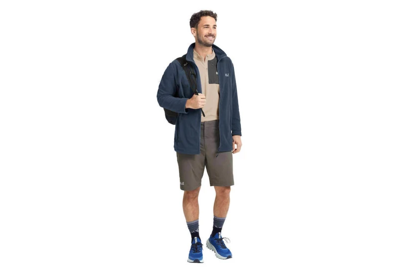 Jack Wolfskin Taunus 100 Fleece 3-In-1 Ανδρική Ζακέτα Fleece Μπλε Σκούρο