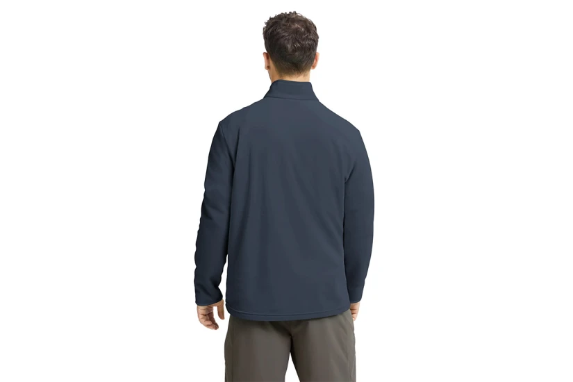 Jack Wolfskin Taunus 100 Warm Fleece Ανδρική Μακρυμάνικη Μπλούζα με Φερμουάρ Μπλε Σκούρο