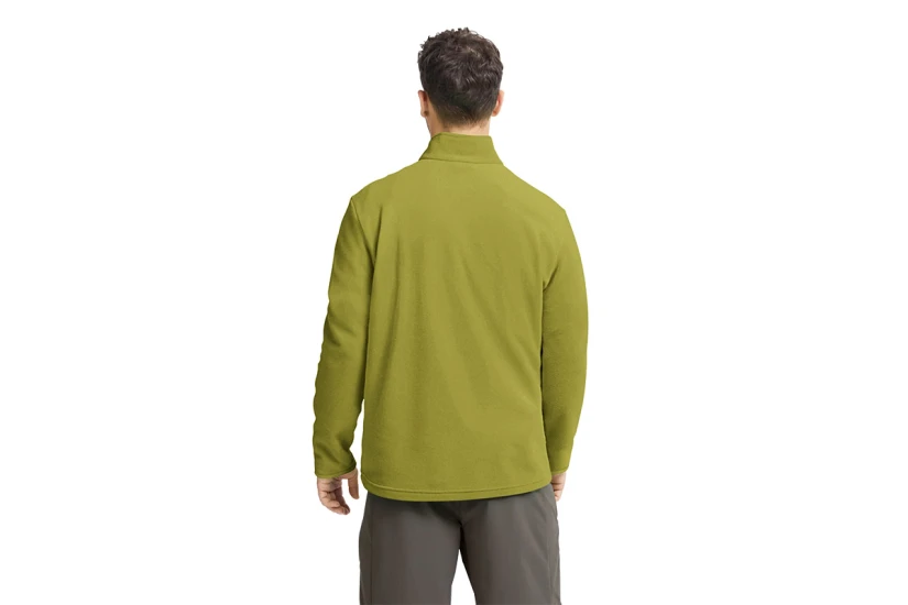 Jack Wolfskin Taunus 100 Warm Fleece Ανδρική Μακρυμάνικη Μπλούζα με Φερμουάρ Λαδί
