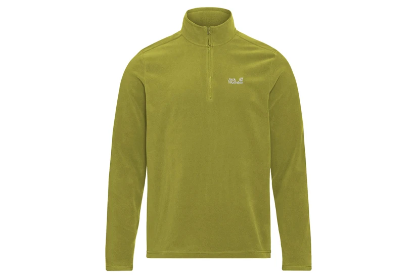 Jack Wolfskin Taunus 100 Warm Fleece Ανδρική Μακρυμάνικη Μπλούζα με Φερμουάρ Λαδί