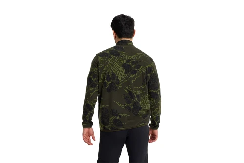 Jack Wolfskin Paw Era 100 Print Warm Fleece Μπλούζα Με Φερμουάρ Ανδρική (A65984-T0676)